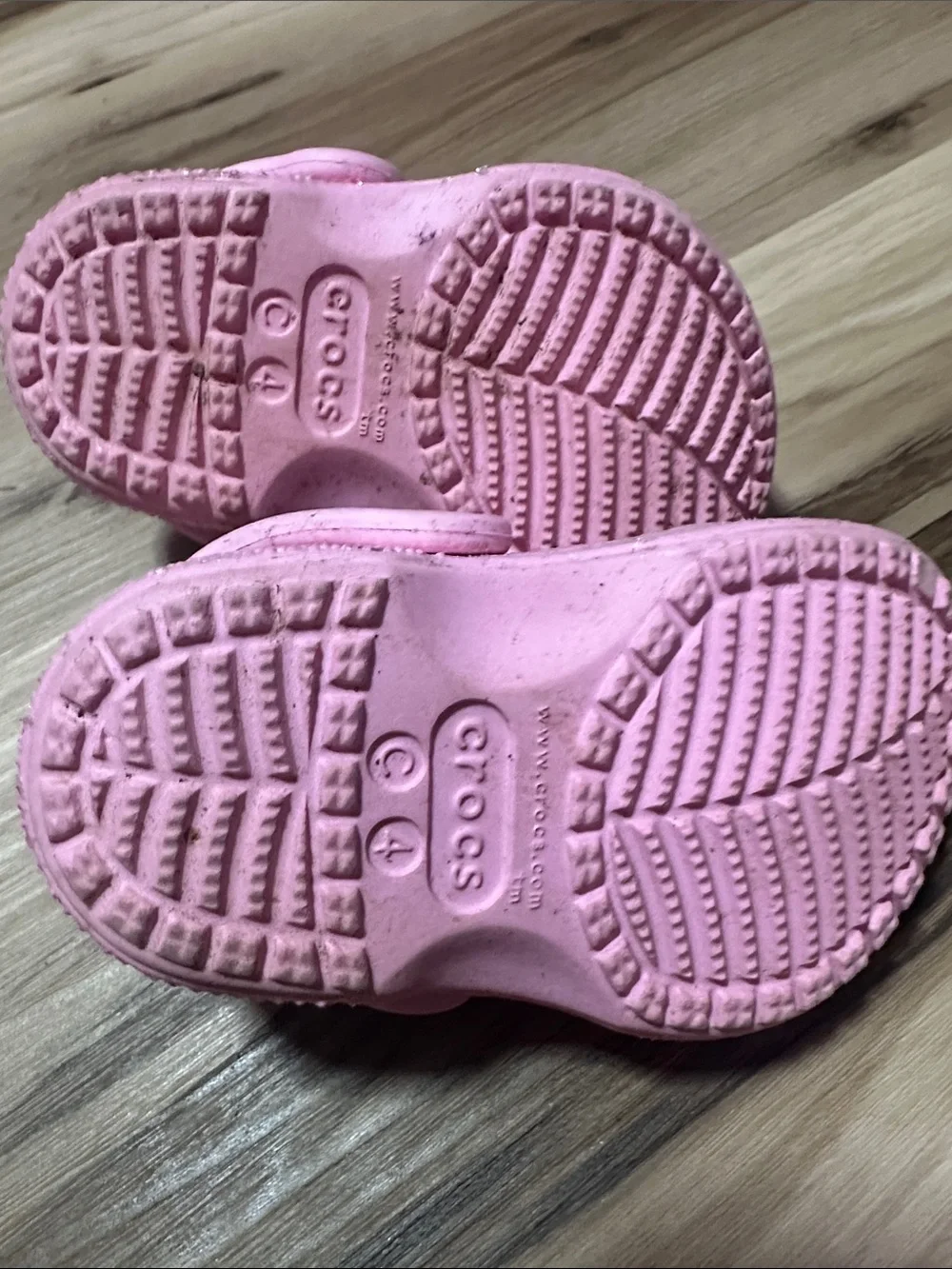 CROCS Pink Glitter Strap Kids Sandals